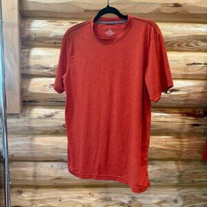 prAna - Calder Short-Sleeve Shirt - UPF50+ Orange- Men's Medium